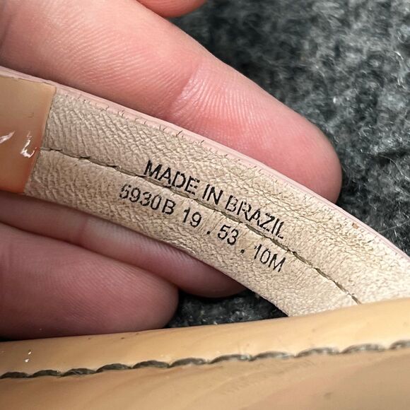 Tory Burch Miller Sandal Patent Leather Seashell Pink Thong Flip Flop Women’s 10 - Picture 7 of 7